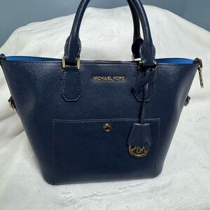Michael Kors Dark Blue Satchel Bag